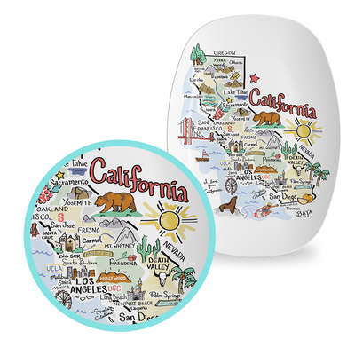 California Map Platter