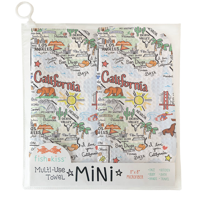 Alaska State Map Multi-Use Microfiber Towel - 16x24 Inch Hand-Drawn Design - View #7