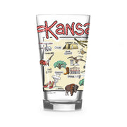 Custom Kansas 16 oz. Glass
