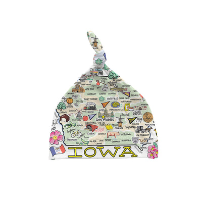 Iowa Map Baby Hat - JERSEY