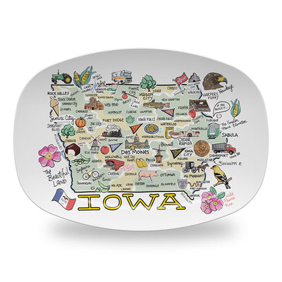 Iowa Map Platter