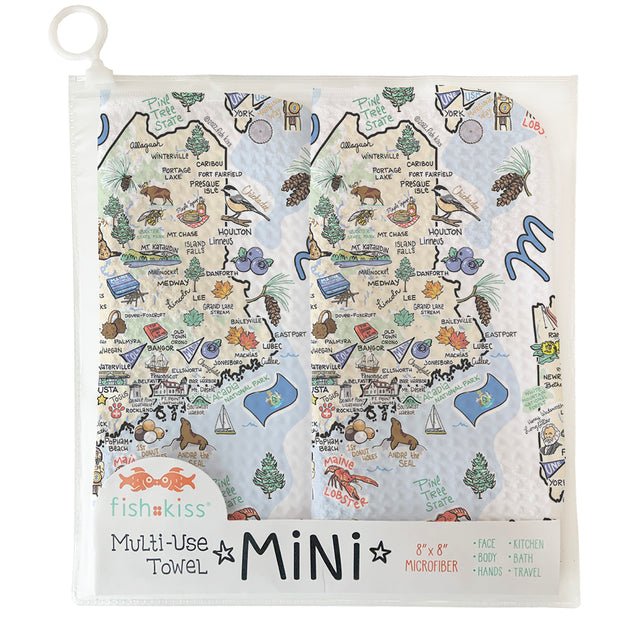 Alaska State Map Multi-Use Microfiber Towel - 16x24 Inch Hand-Drawn Design - View #3
