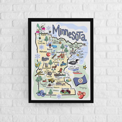 Minnesota Map Poster