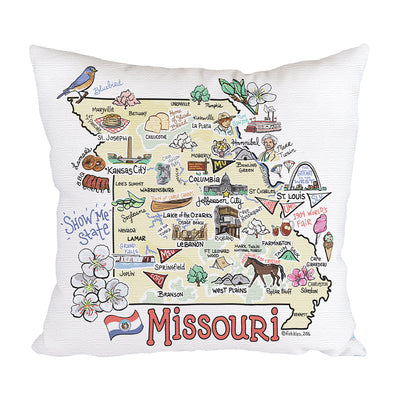 Missouri Map Pillow