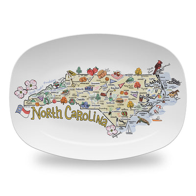 North Carolina Map Platter
