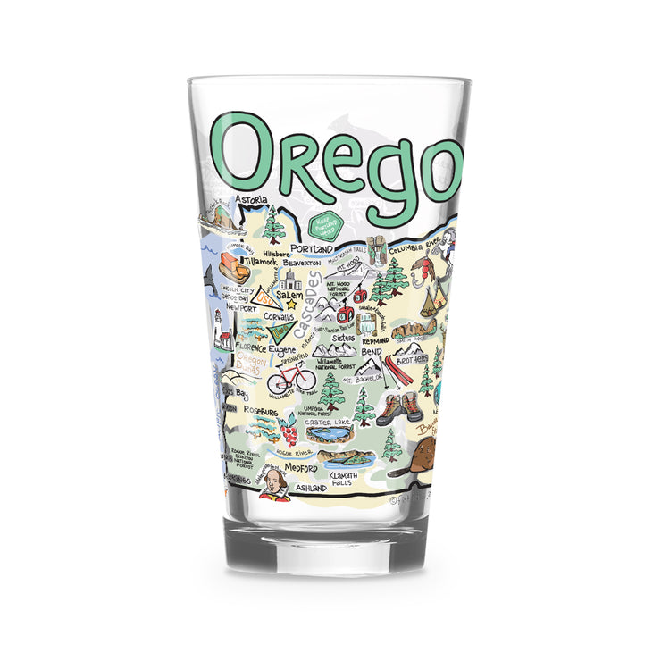 Oregon 16 oz. Glass