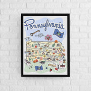 Pennsylvania Map Poster