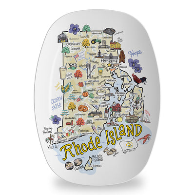 Rhode Island Map Platter