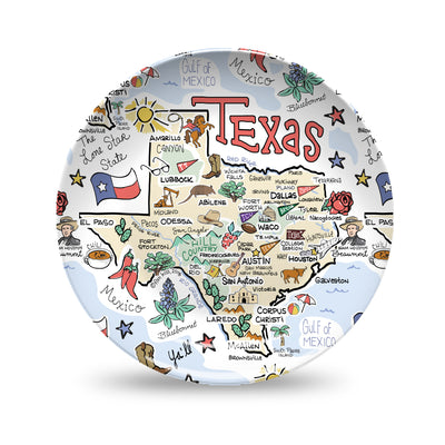 Texas Map Plate