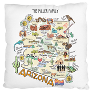 Custom Arizona Map Pillow