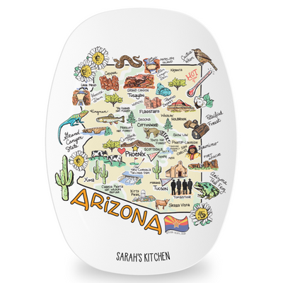 Custom Arizona Map Platter