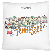 Custom Tennessee Map Pillow