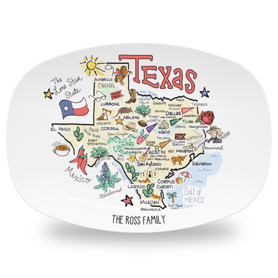 Custom Texas Map Platter