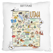 Custom Utah Map Pillow