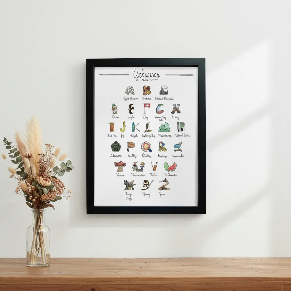 Arkansas Alphabet Art