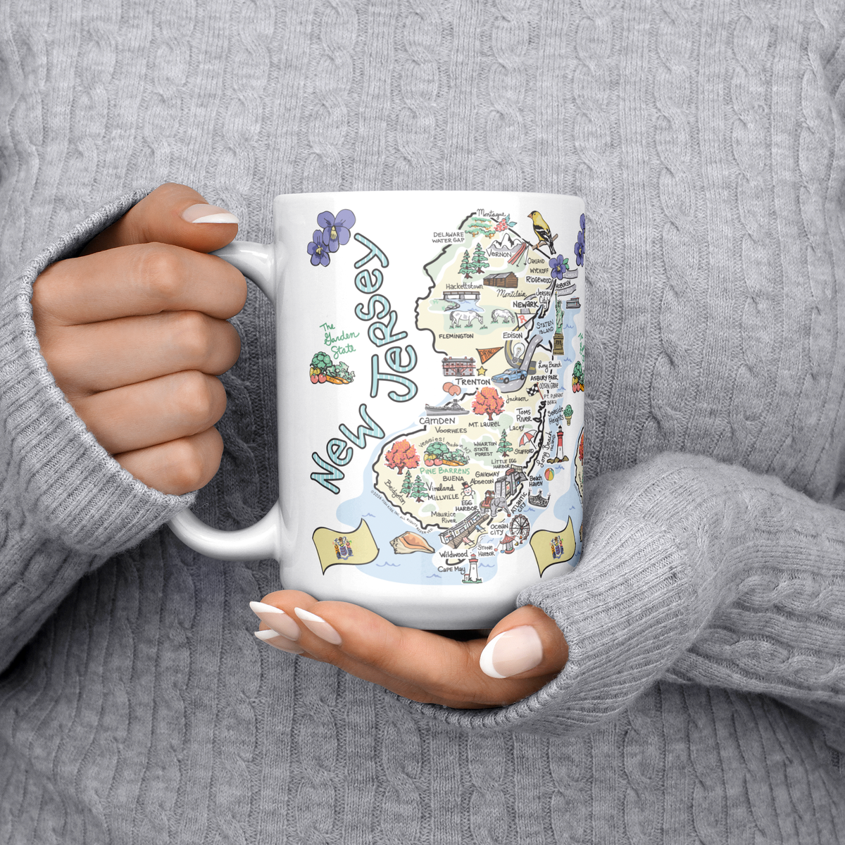 New Jersey 15oz White Mug