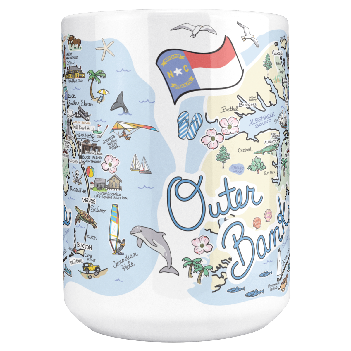 Outer Banks 15oz White Mug