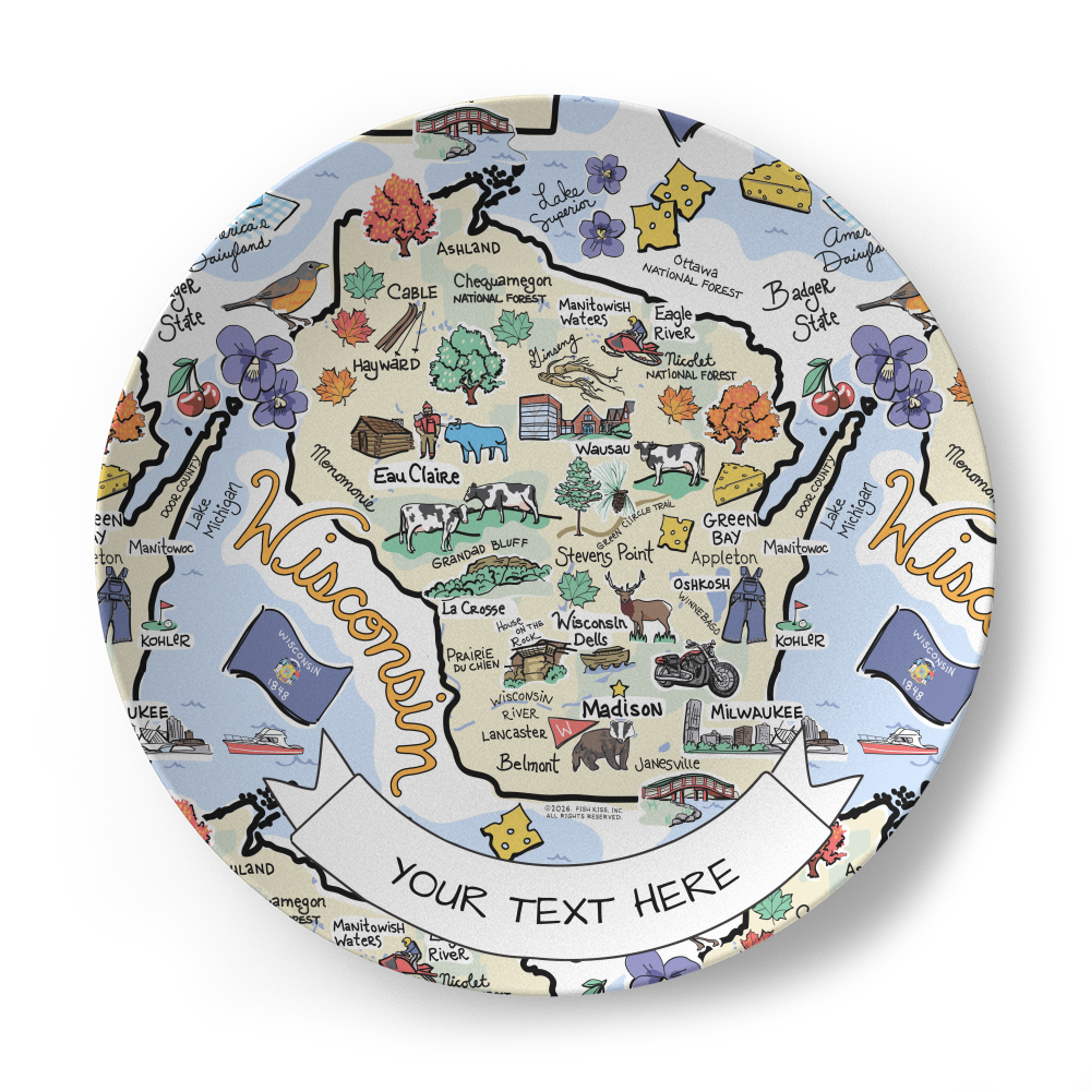 Custom State Map Plate