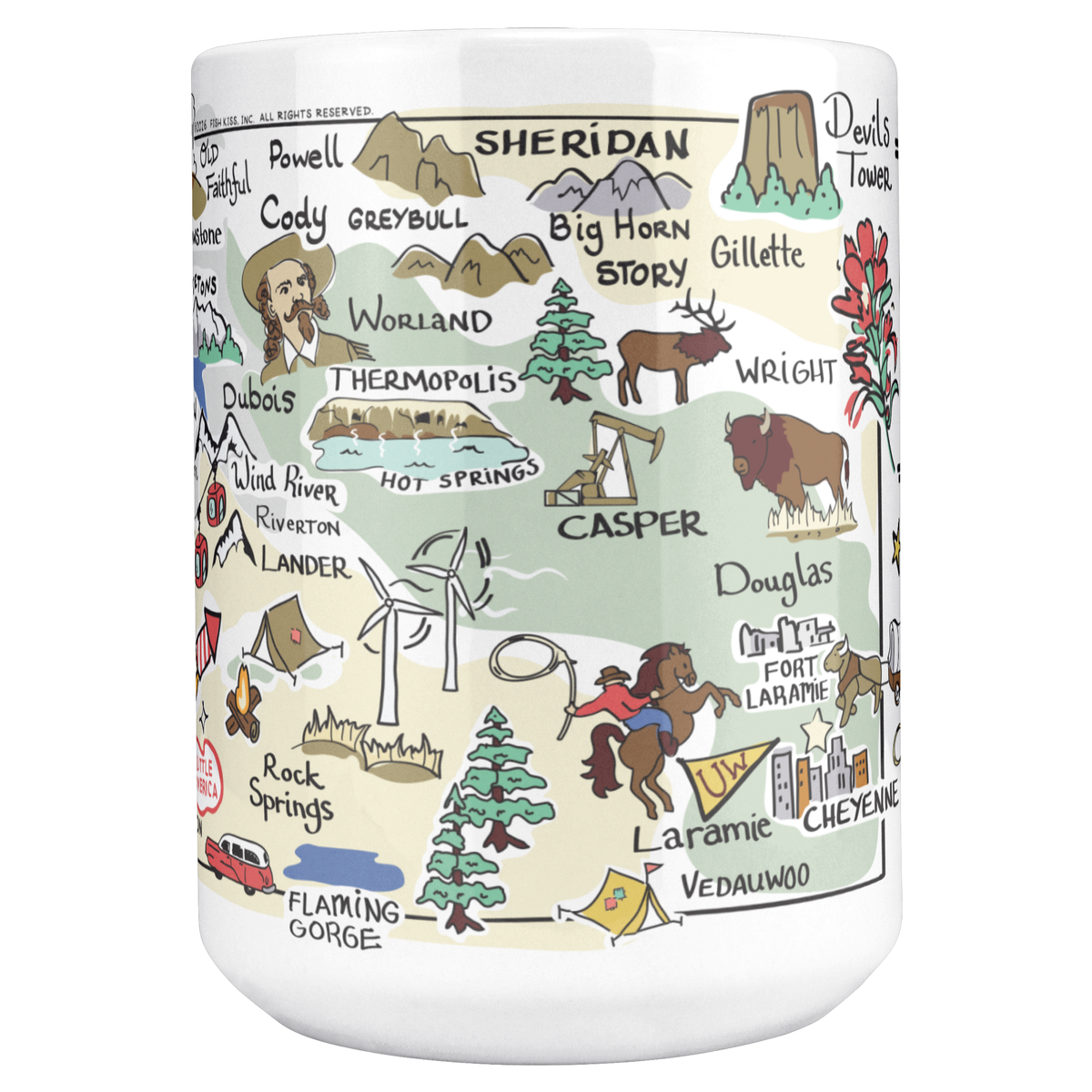Wyoming 15oz White Mug