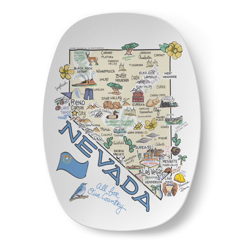 Nevada Map Platter