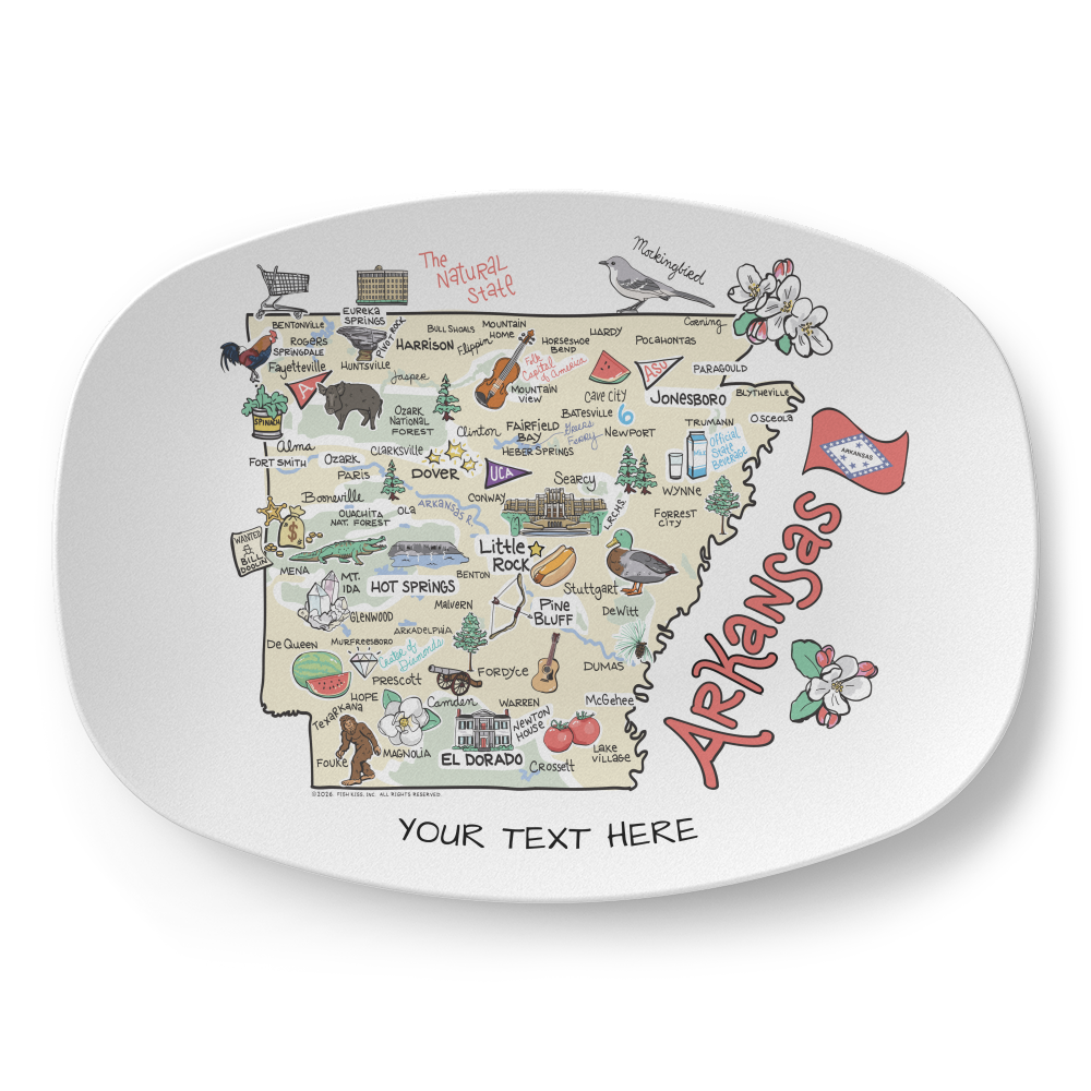 Arkansas Map Platter