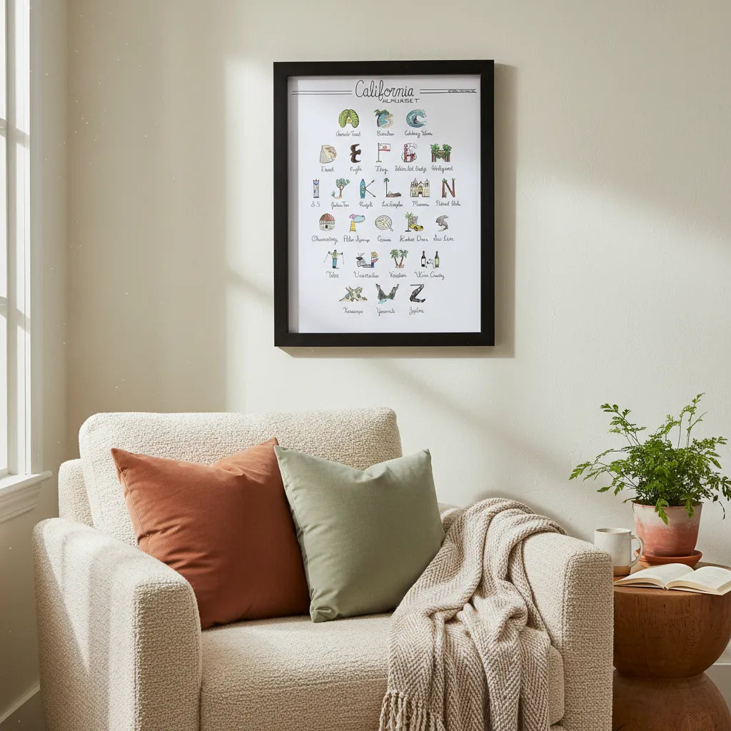 California Alphabet Art