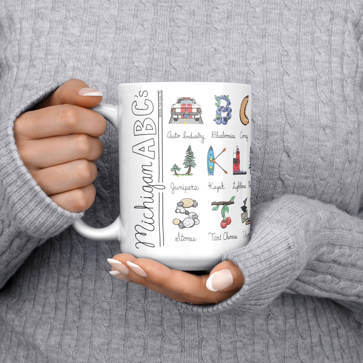 State Alphabet 15oz White Mug