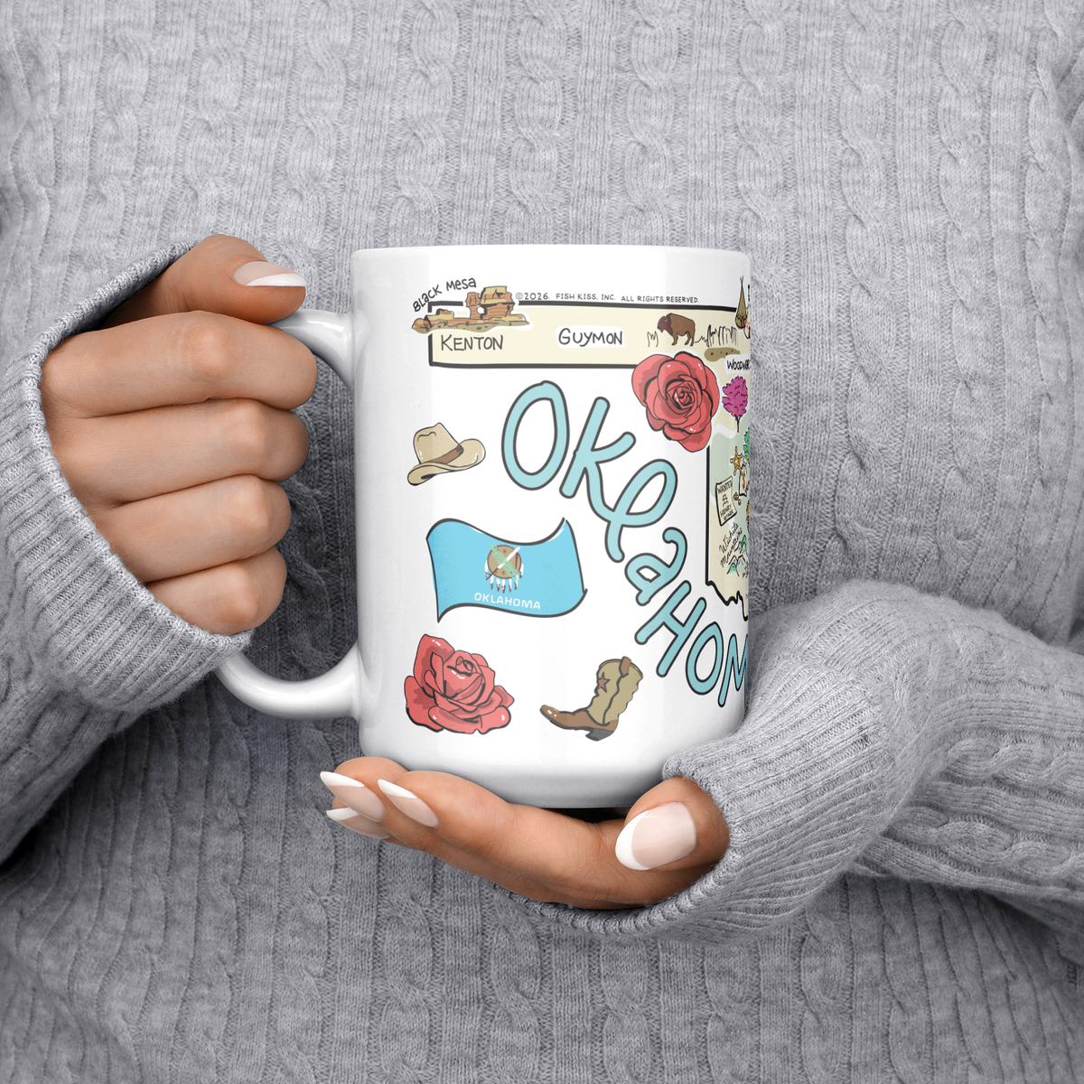 Oklahoma 15oz White Mug