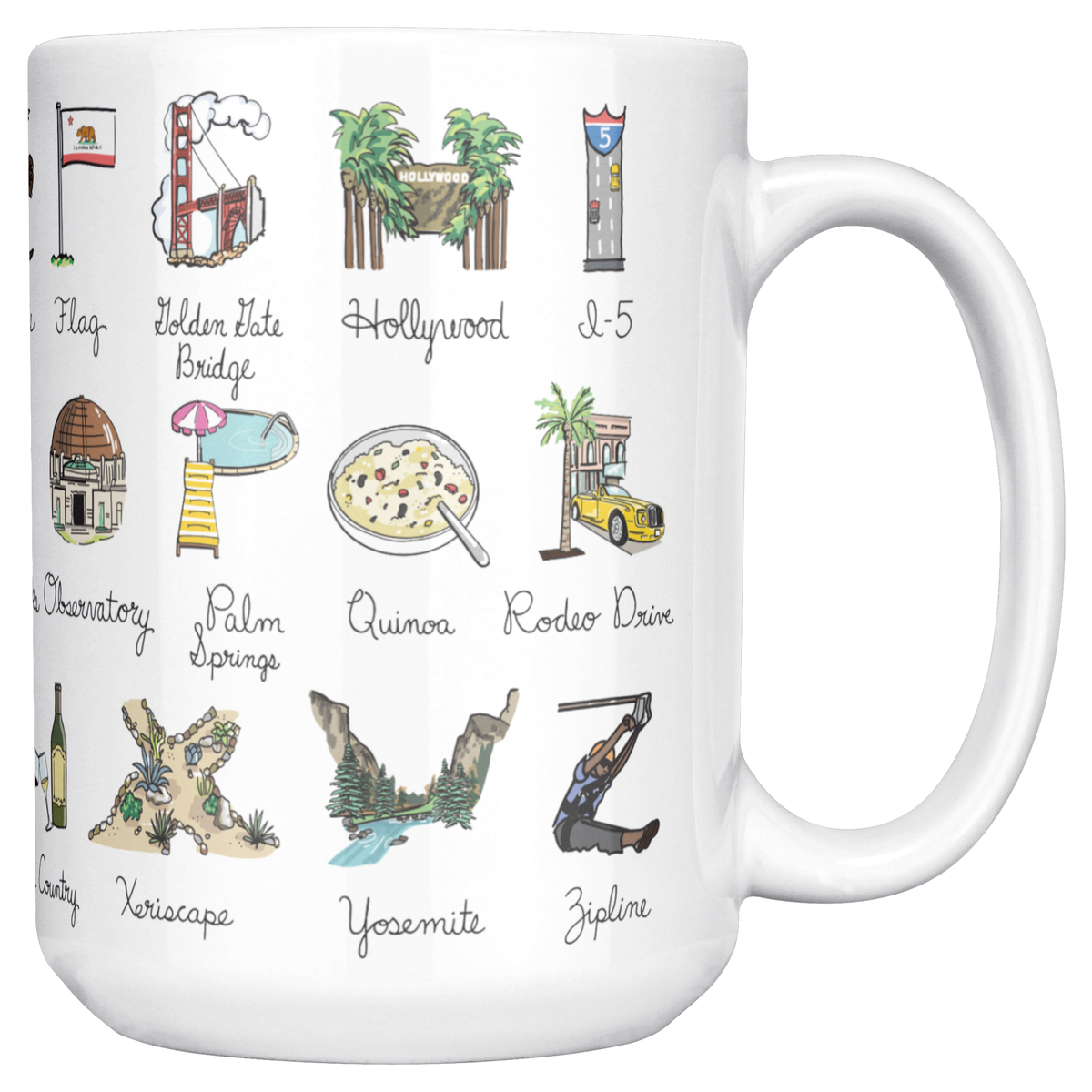 State Alphabet 15oz White Mug