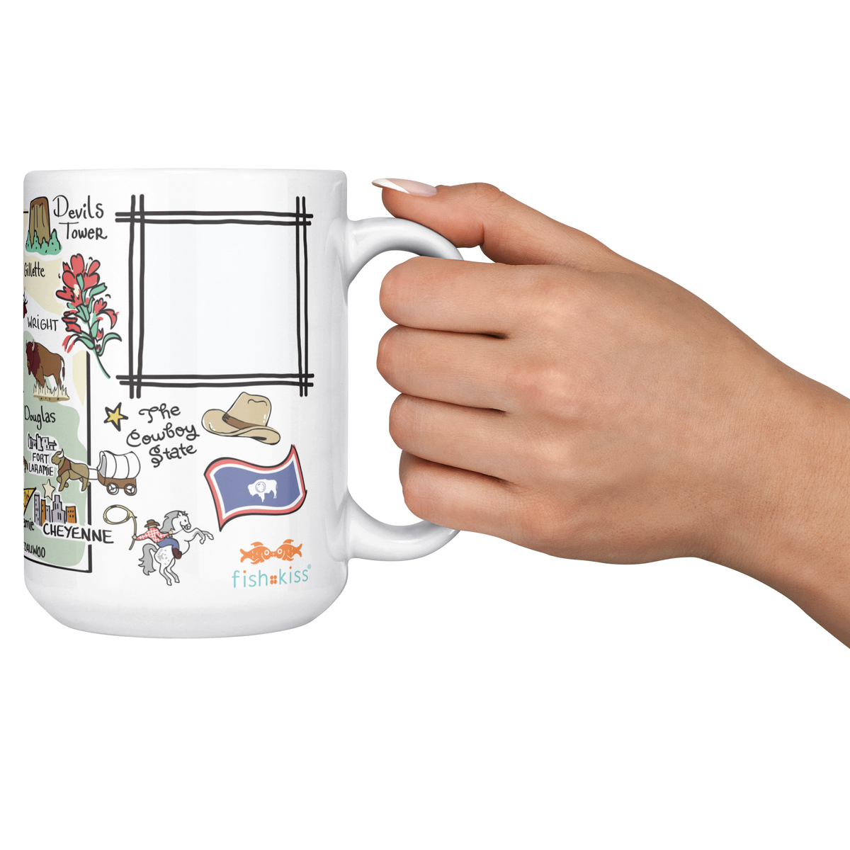Wyoming 15oz White Mug