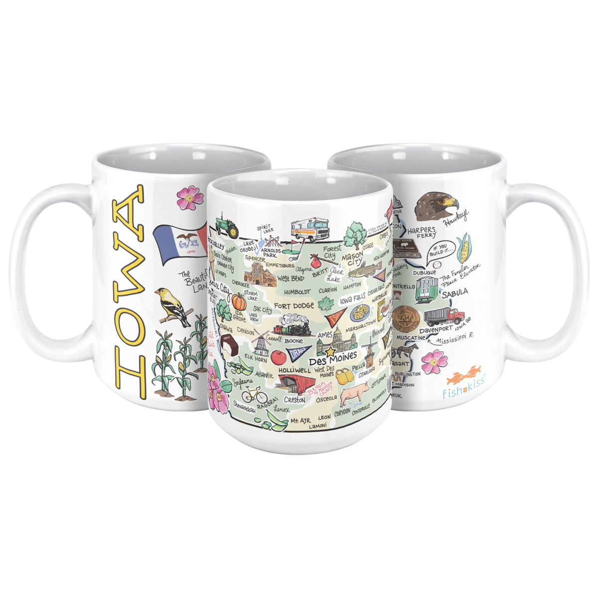 Iowa 15oz White Mug