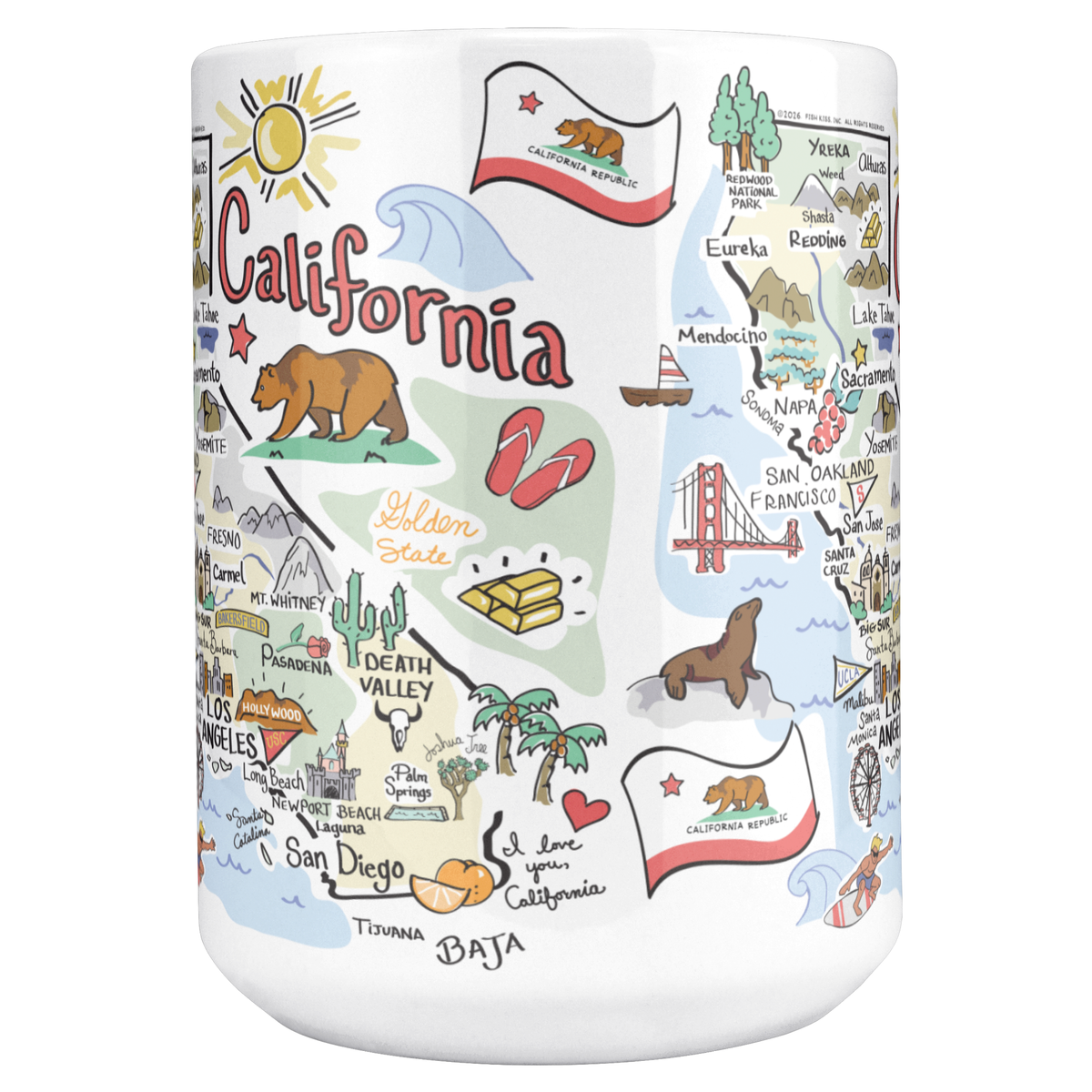 California 15oz White Mug