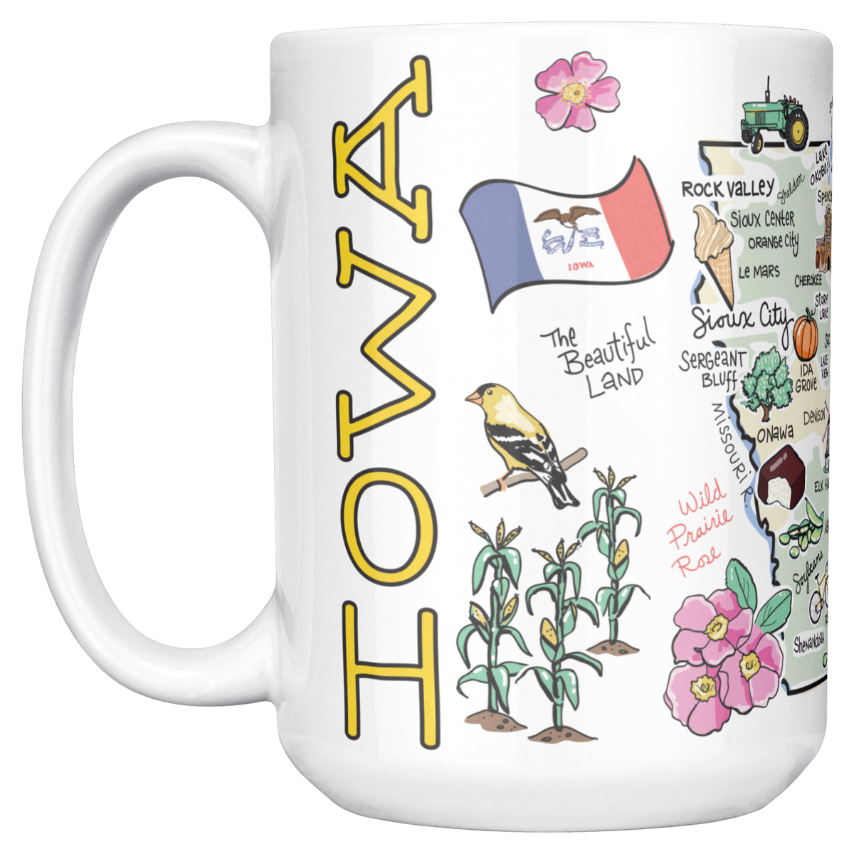 Iowa 15oz White Mug
