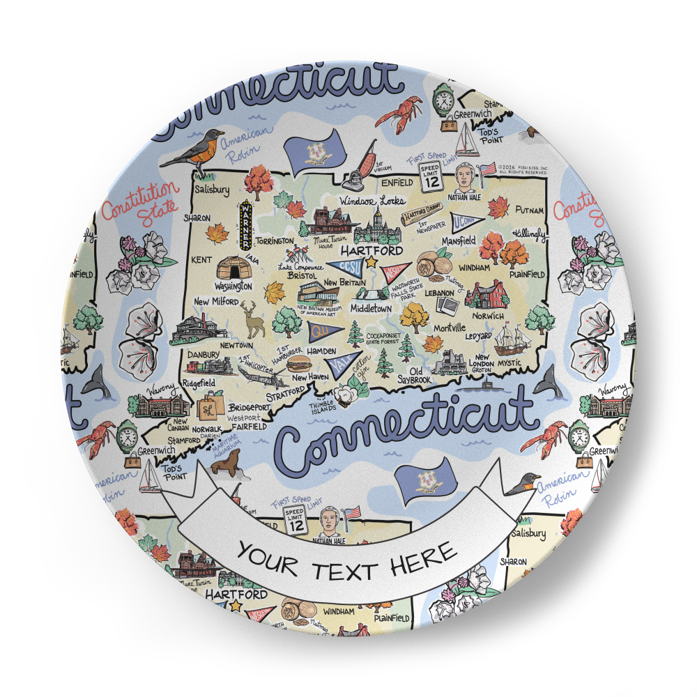 Custom State Map Plate