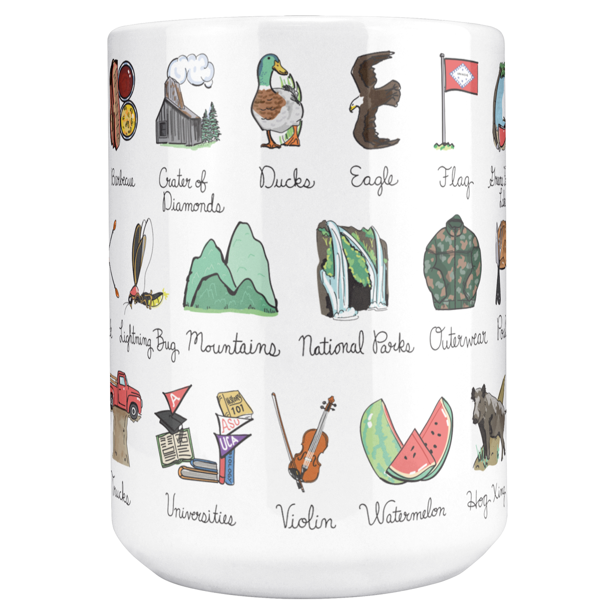 State Alphabet 15oz White Mug