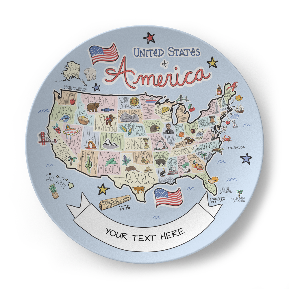 America Map Plate