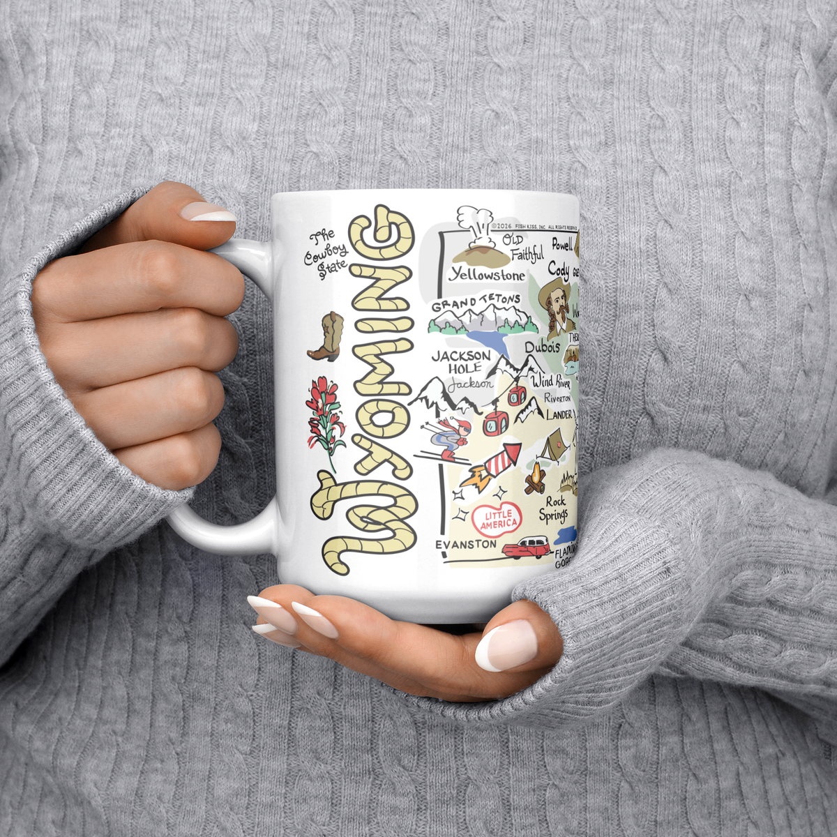 Wyoming 15oz White Mug
