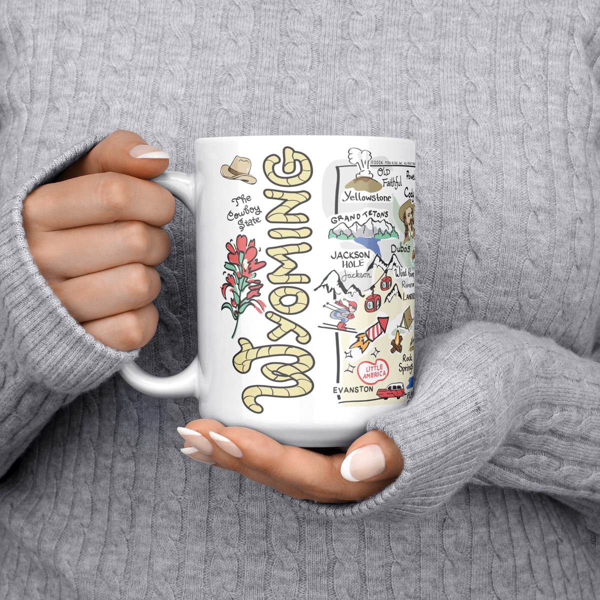 Wyoming 15oz White Mug