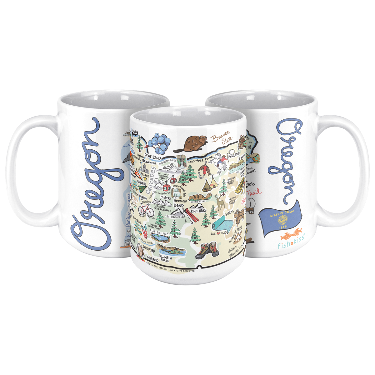 Oregon 15oz White Mug