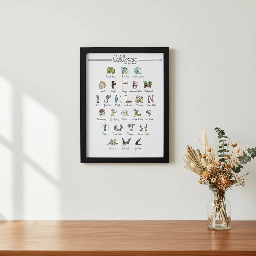 California Alphabet Art