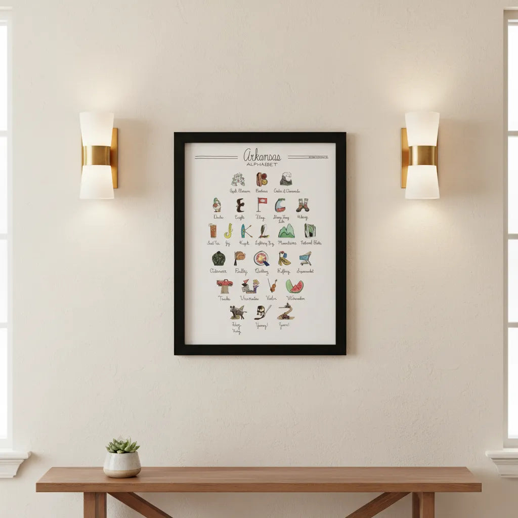 Arkansas Alphabet Art