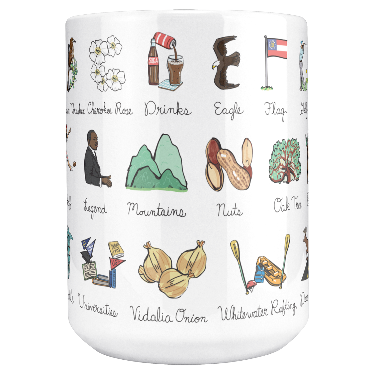 State Alphabet 15oz White Mug