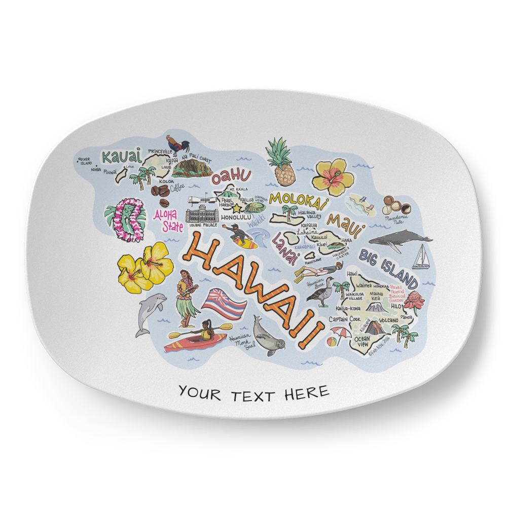 Hawaii Map Platter