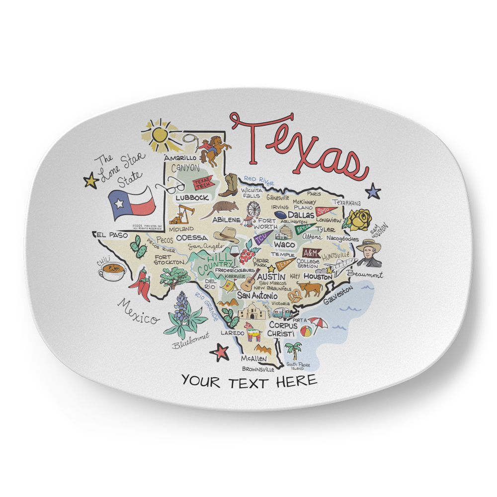 Custom State Map Platter