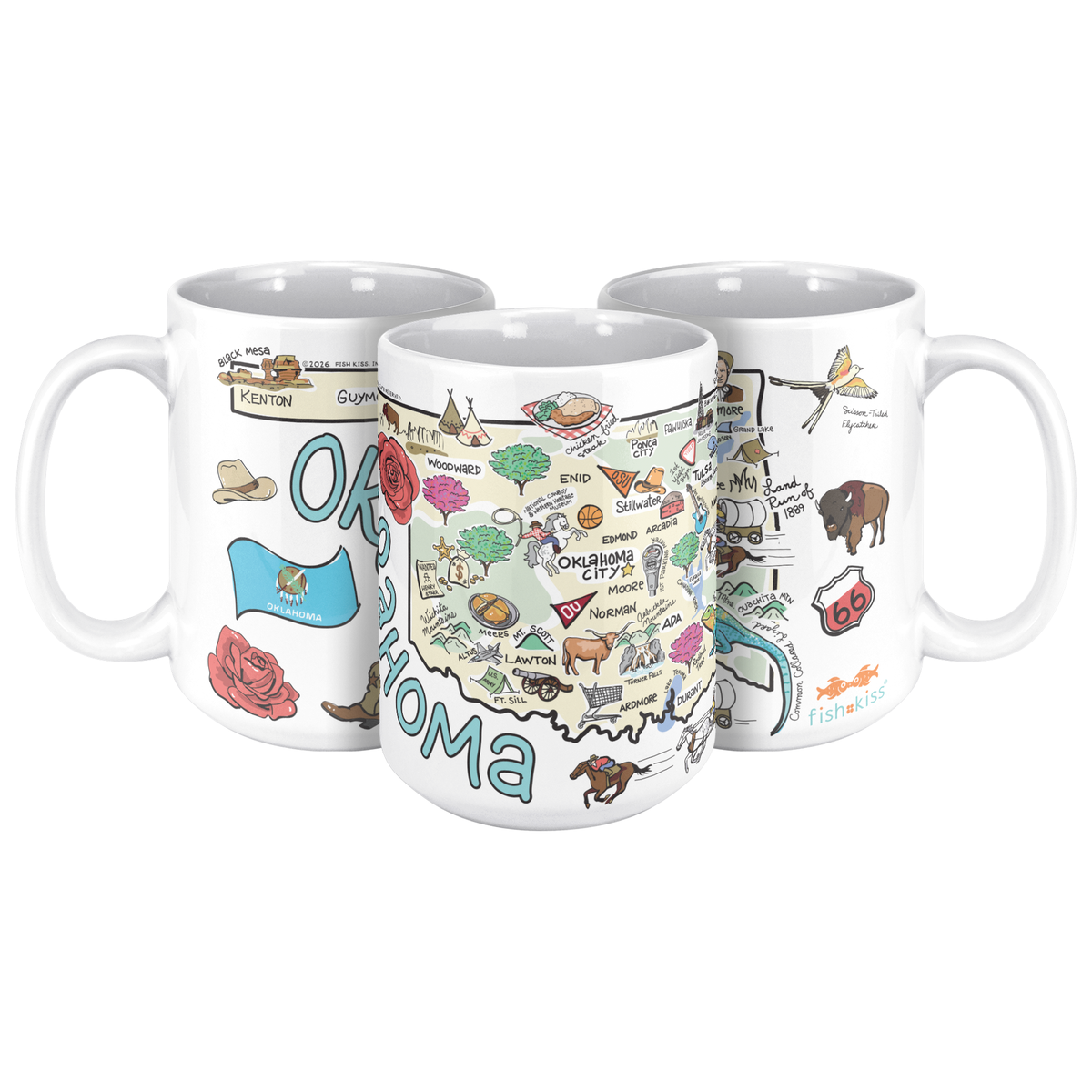 Oklahoma 15oz White Mug