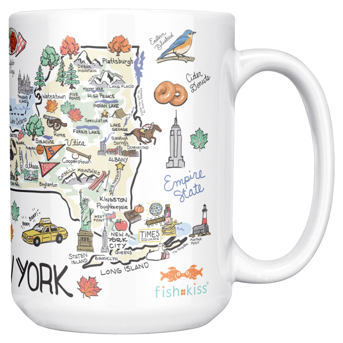 New York 15oz White Mug