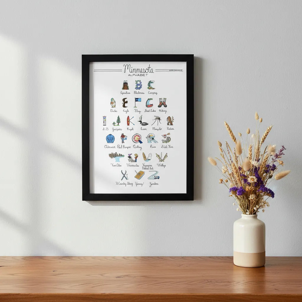 Minnesota Alphabet Art