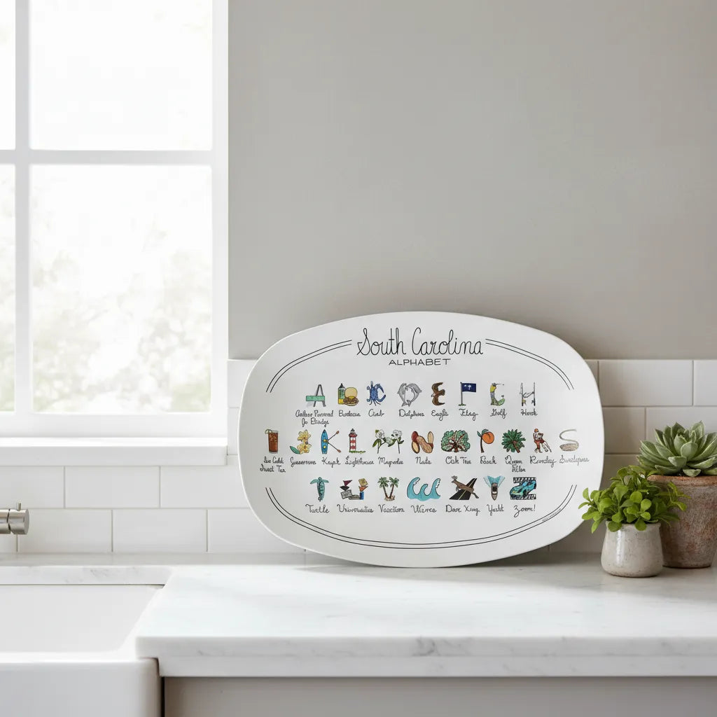 South Carolina Alphabet Platter