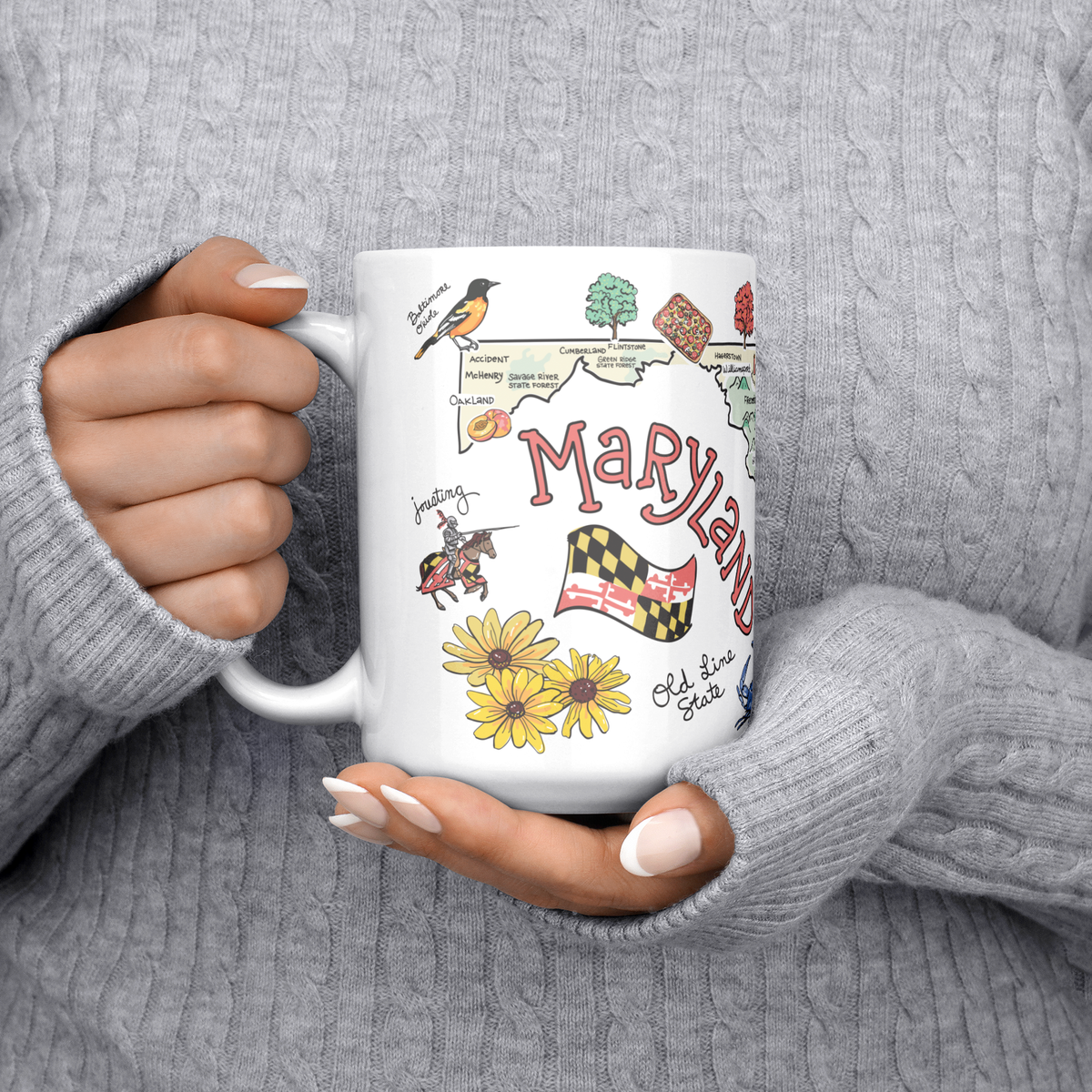 Maryland 15oz White Mug
