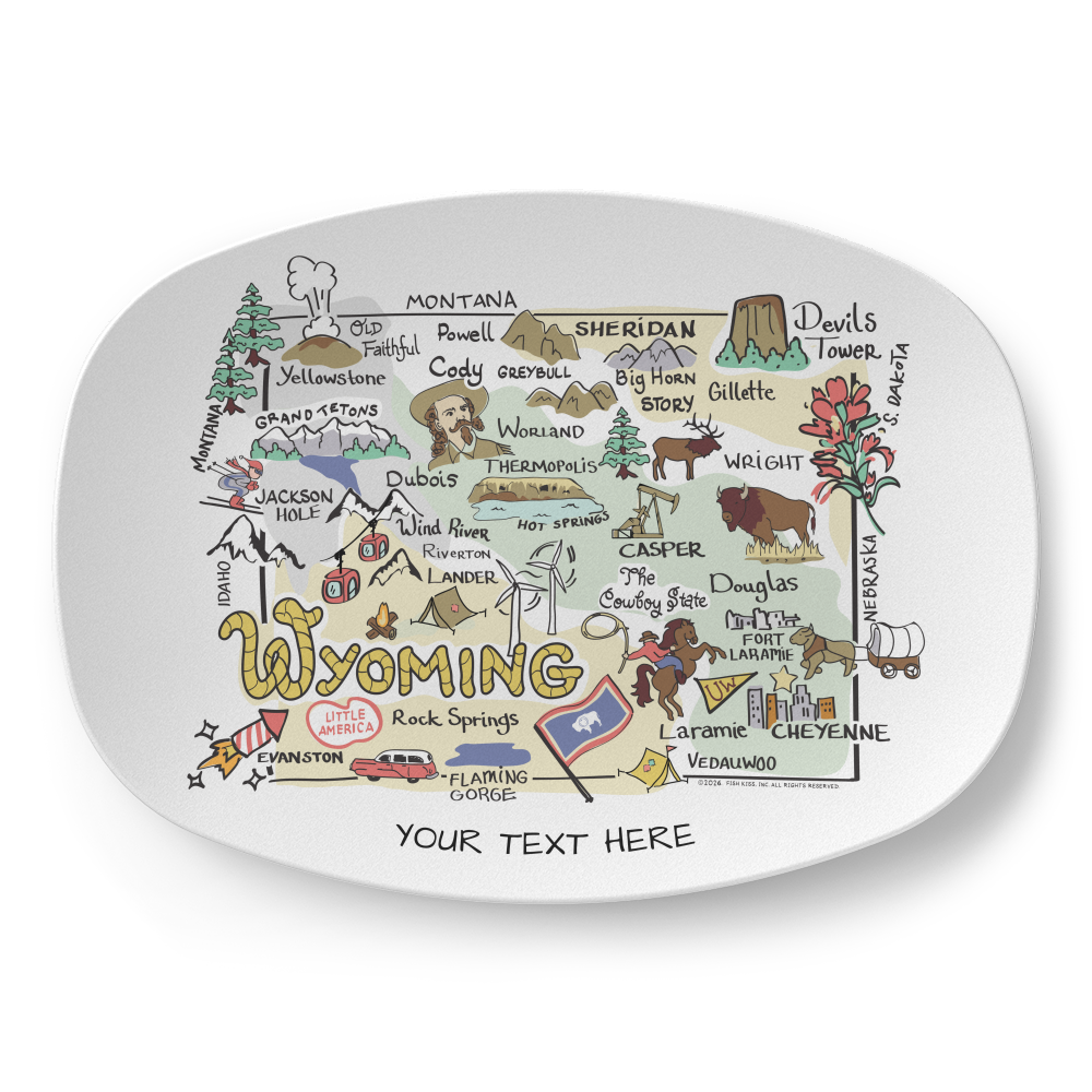 Wyoming Map Platter